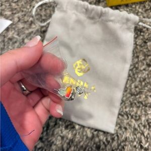 Kendra Scott Ari Heart Silver Stud Earrings